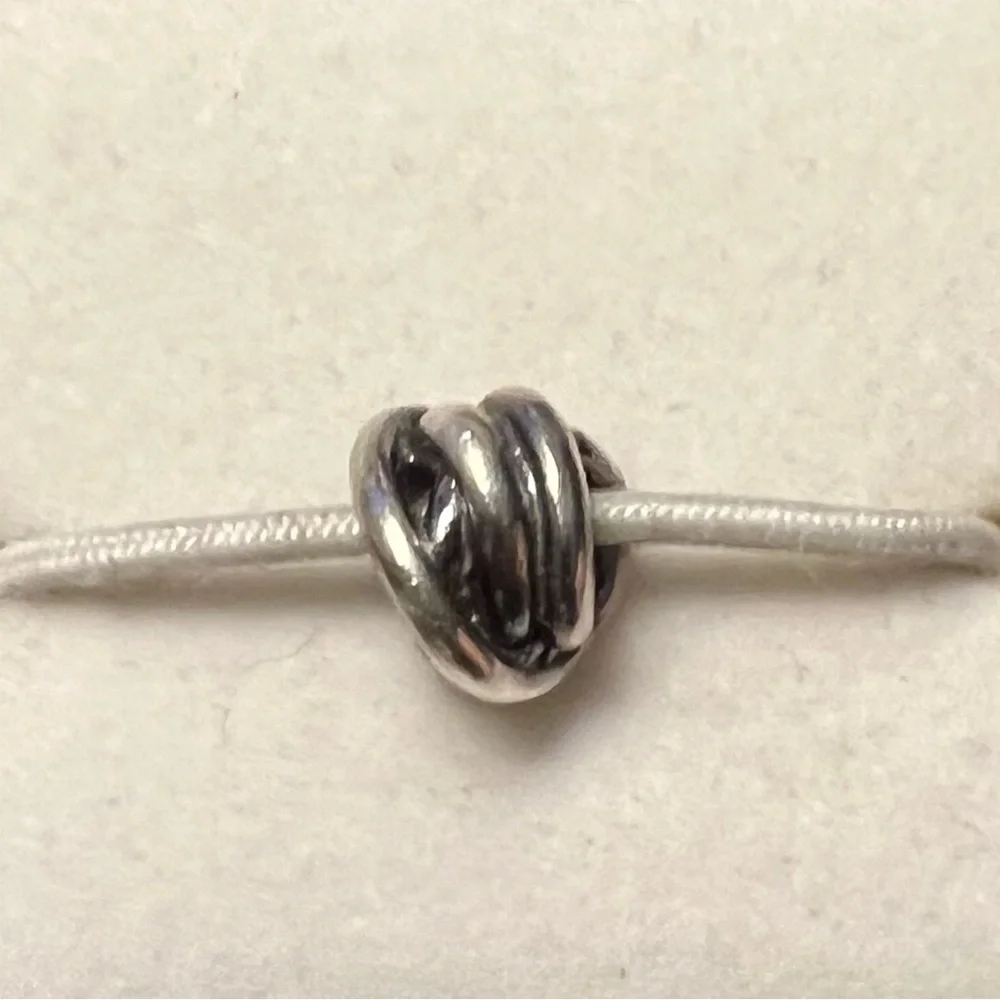 Trollbeads Sterling Silver .925 Lucky Knot Spiral Bead Charm EUC LAA #248